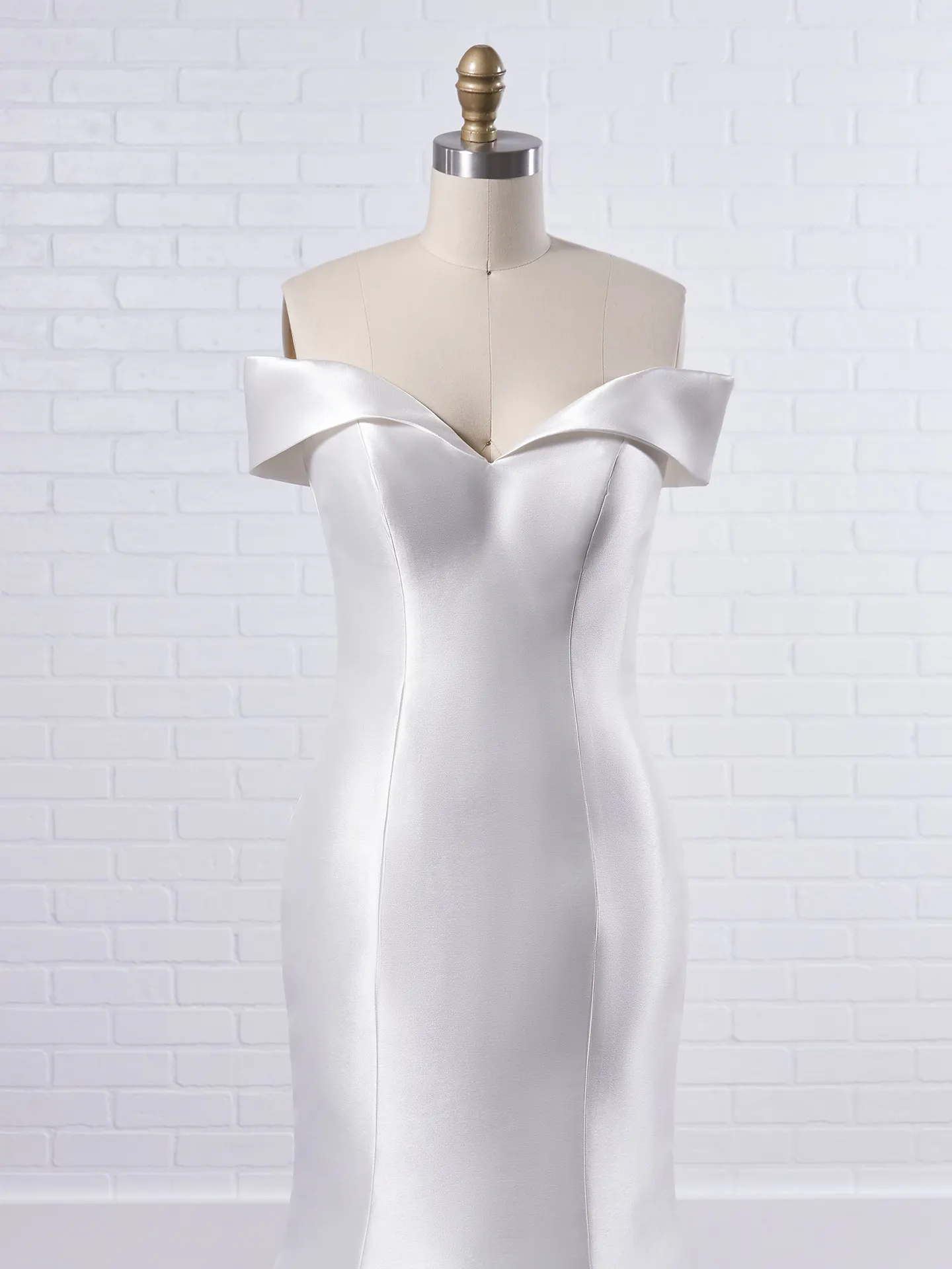 Rebecca Ingram off-the-shoulder fit-and-flare dress front view