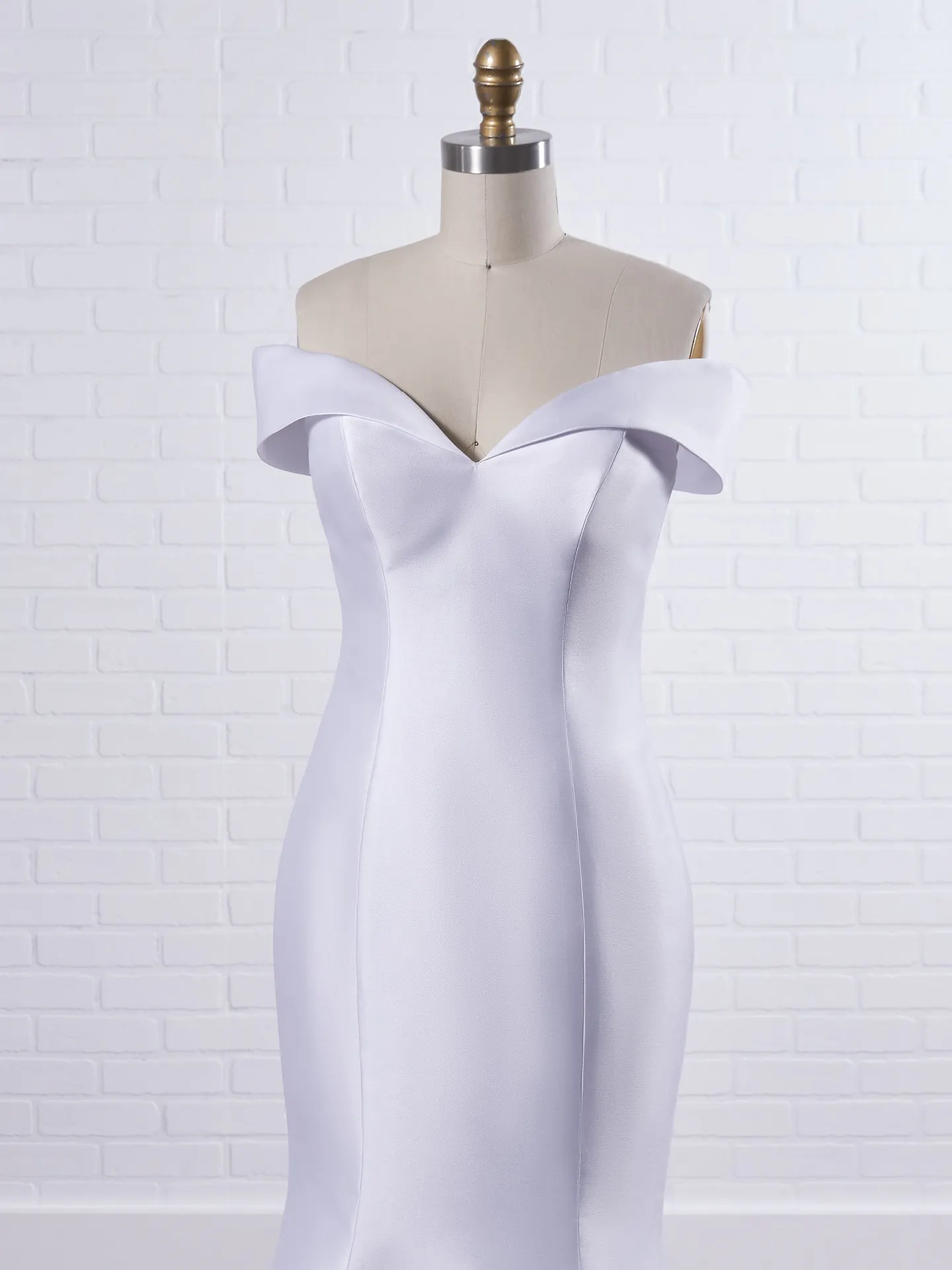 Rebecca Ingram off-the-shoulder fit-and-flare dress front view