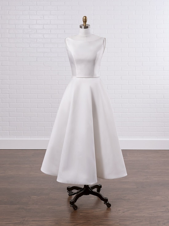 Mccall Lane Minimalist Satin Tea Length Wedding Gown | Sottero and Midgley