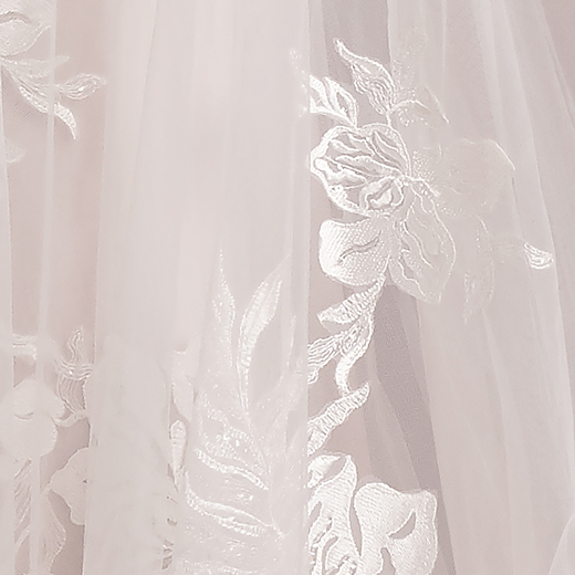 Priscilla Romantic Tulle A-line Wedding Gown | Rebecca Ingram