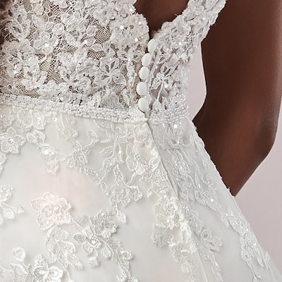 Miriam Rose Lace A-Line Bridal Gown | Rebecca Ingram