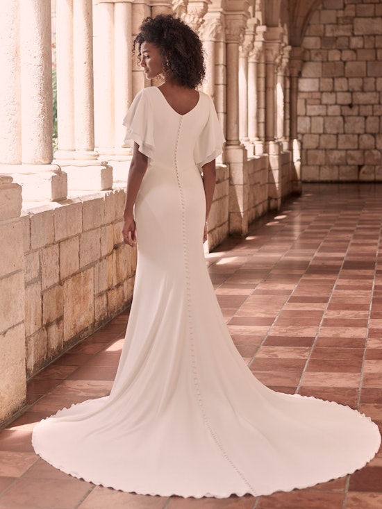 Maggie Sottero Adele Modest Flutter Sleeve Wedding Dress 21MW424 Alt3