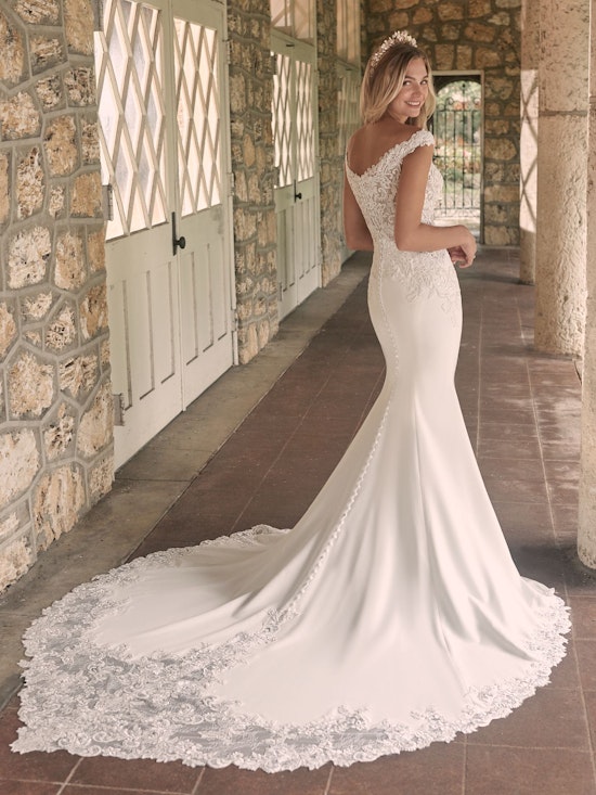 Maggie Sottero Antonella Sophisticated Crepe Sheath Bridal Dress 21MT416 Alt4