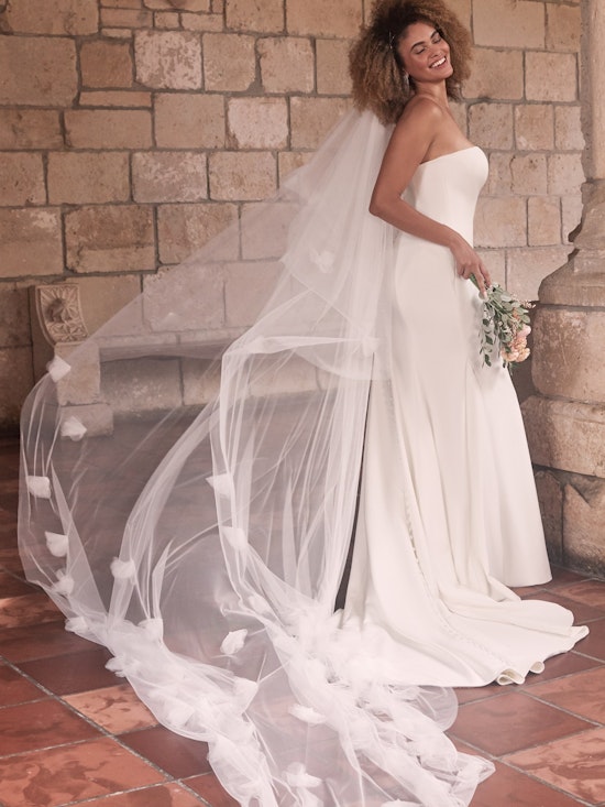Maggie Sottero Bayler Minimalist Strapless Sheath Bridal Dress 21MC432 Alt3