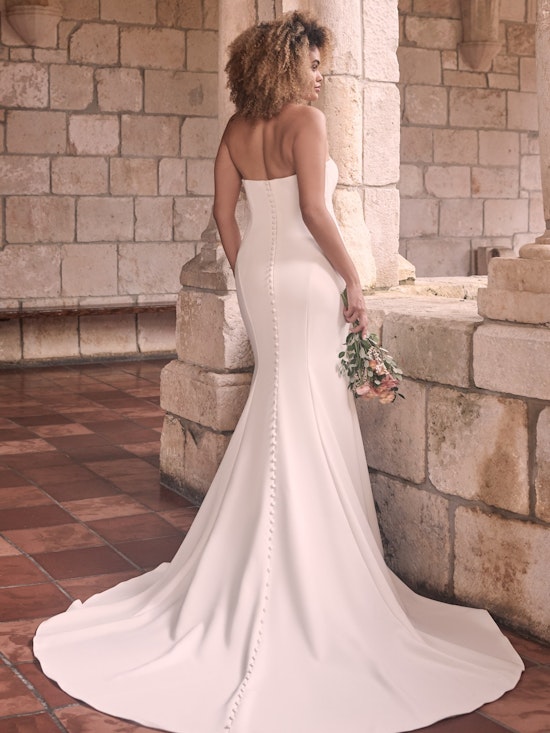 Maggie Sottero Bayler Minimalist Strapless Sheath Bridal Dress 21MC432 Alt4