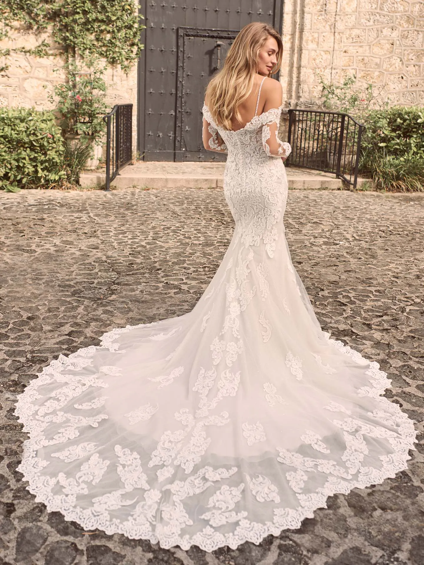 Maggie Sottero Fiona Sparkly Lace Fit-and-Flare Bridal Dress 21MS366 Alt2