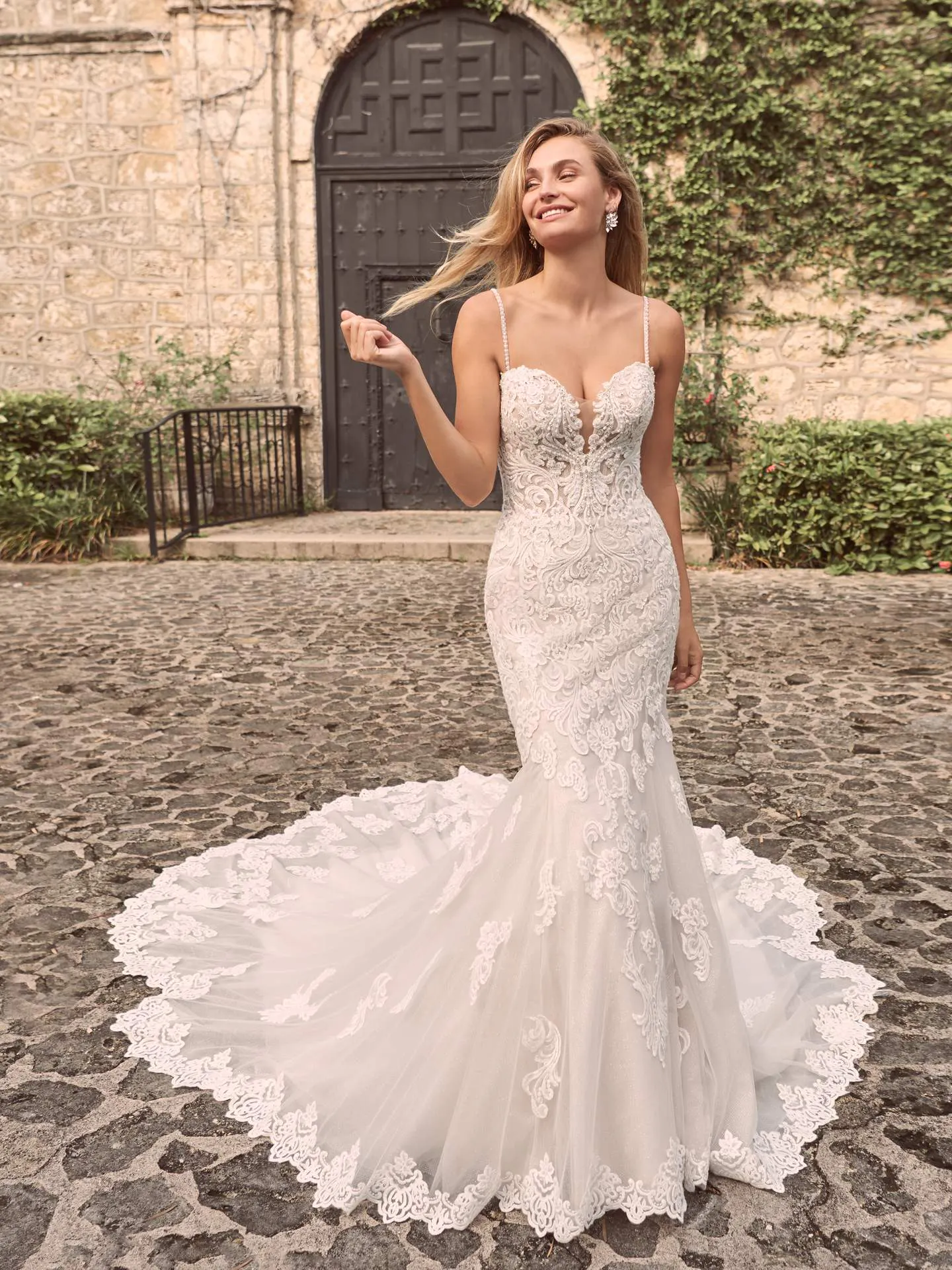 Maggie Sottero Fiona Sparkly Lace Fit-and-Flare Bridal Dress 21MS366 Alt4