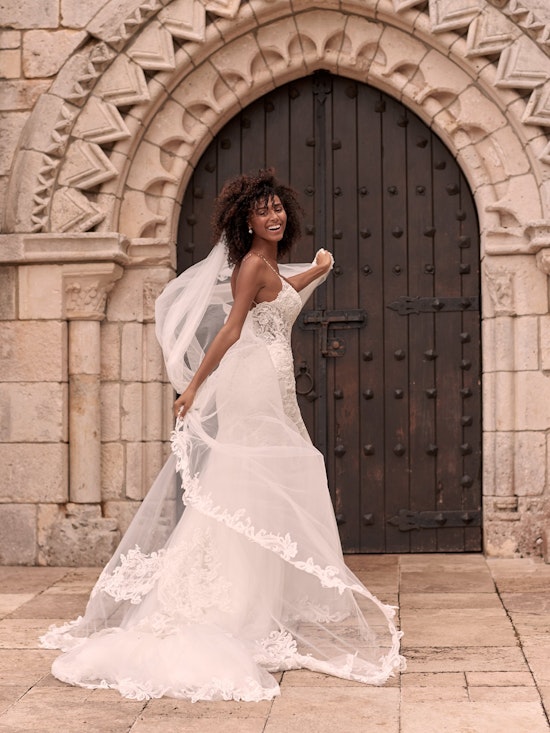Maggie Sottero Halle Beaded Lace Mermaid Wedding Gown 21MC385 Alt8
