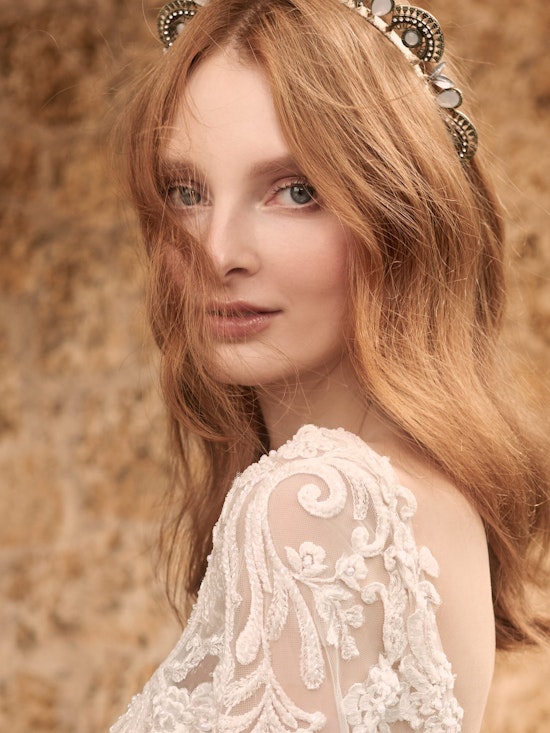 Maggie Sottero Johanna Illusion Lace Sleeve A-line Wedding Gown 21MS349 Alt5