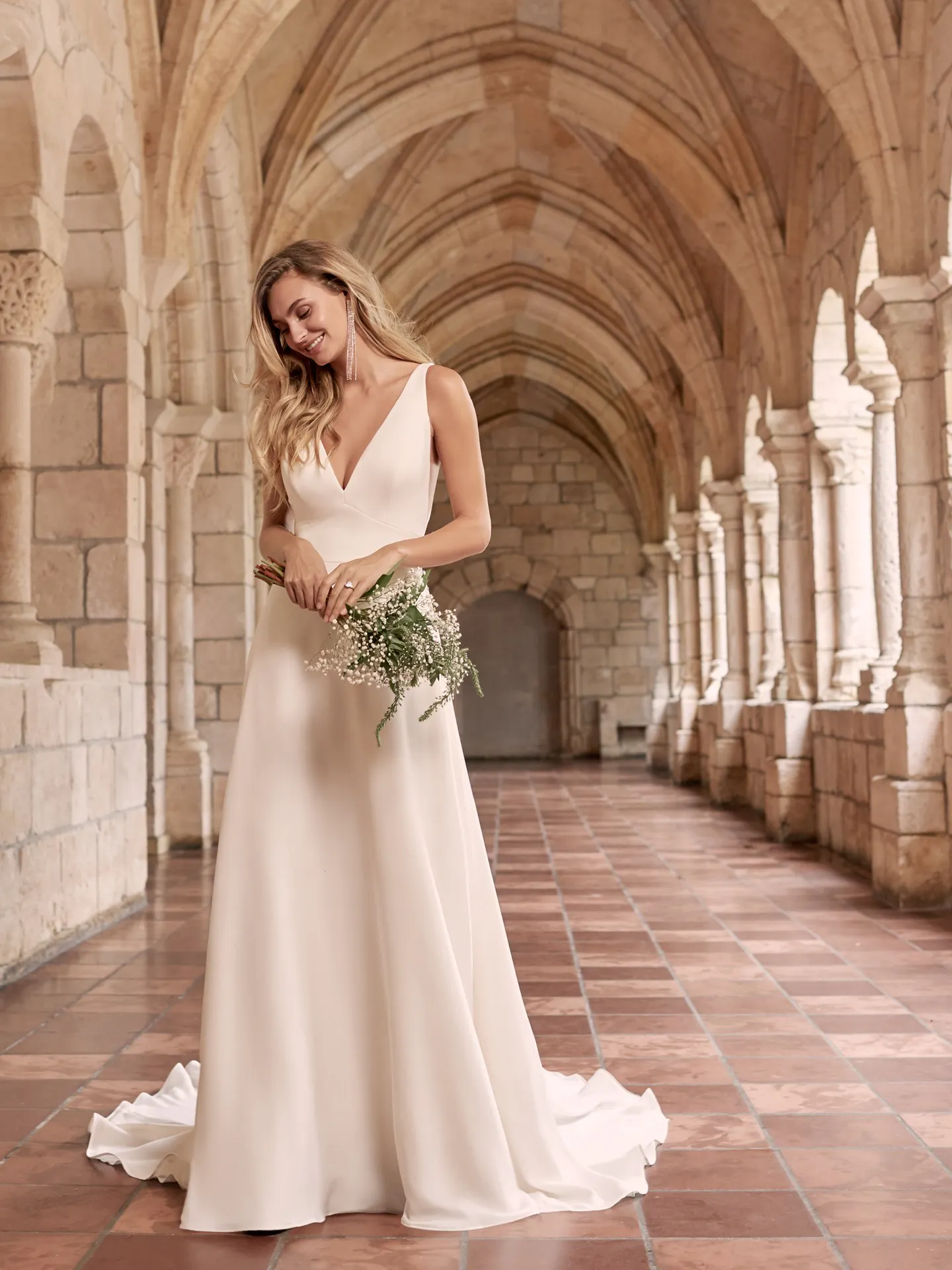Maggie Sottero Josephine Minimalist Crepe A-line Wedding Dress 21MW374 Alt3