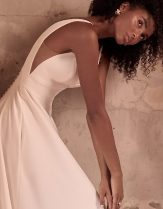 Maggie Sottero Josephine-Lynette Minimalist Crepe A-line Wedding Dress 21MW374B Main