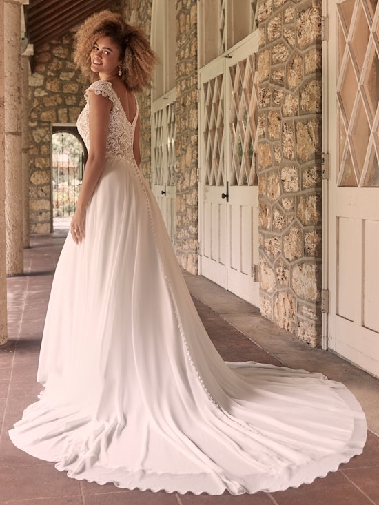 bridal gown with caps