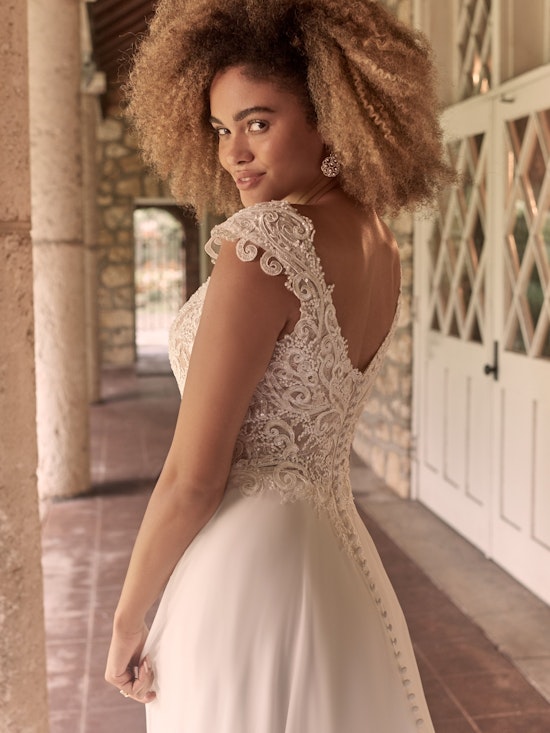 Elegant Wedding Dress For Princess With Long Illusion Sleeves Illusion  Neckline - June Bridals