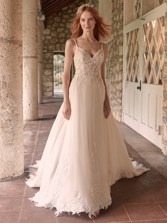Maggie Sottero Livvy Lightweight Chiffon A-line Wedding Gown 21MC427 Alt1
