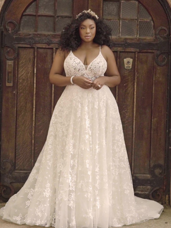 Maggie Sottero Lorenza Floral Boho A-line Wedding Dress 21MT411 Curve-Alt8