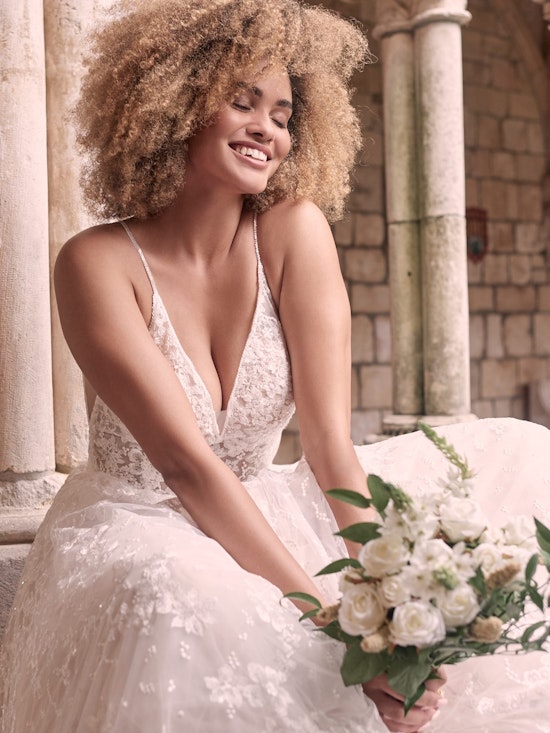 Maggie Sottero Lorenza Floral Boho A-line Wedding Dress 21MT411 Main