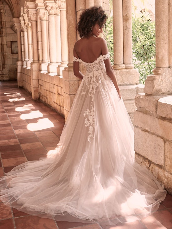 Maggie Sottero Orlanda Strapless Floral Princess Wedding Dress 21MW359 Alt6