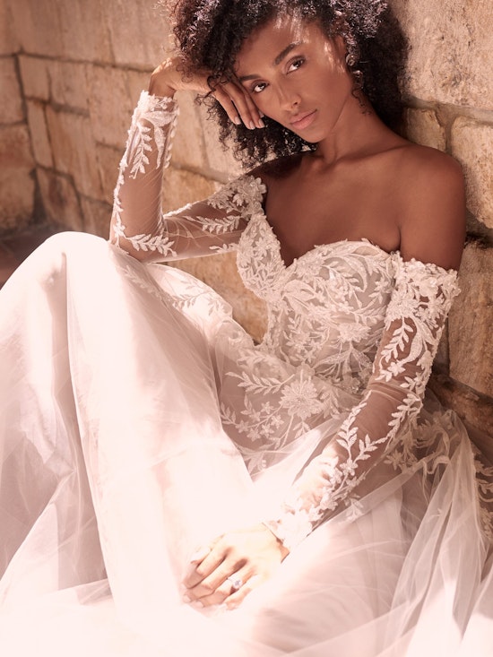 Maggie Sottero Orlanda Strapless Floral Princess Wedding Dress 21MW359 Main