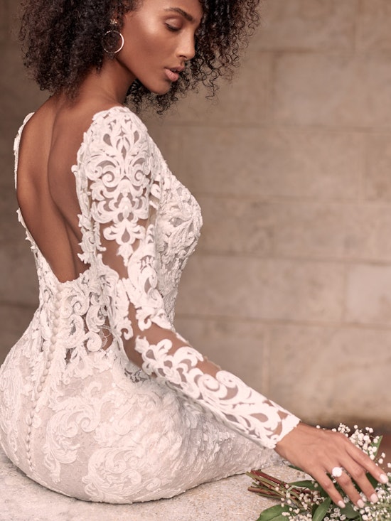 Maggie Sottero Tuscany-Royale Sparkly Lace Sheath Bridal Dress 21MS347 Alt6