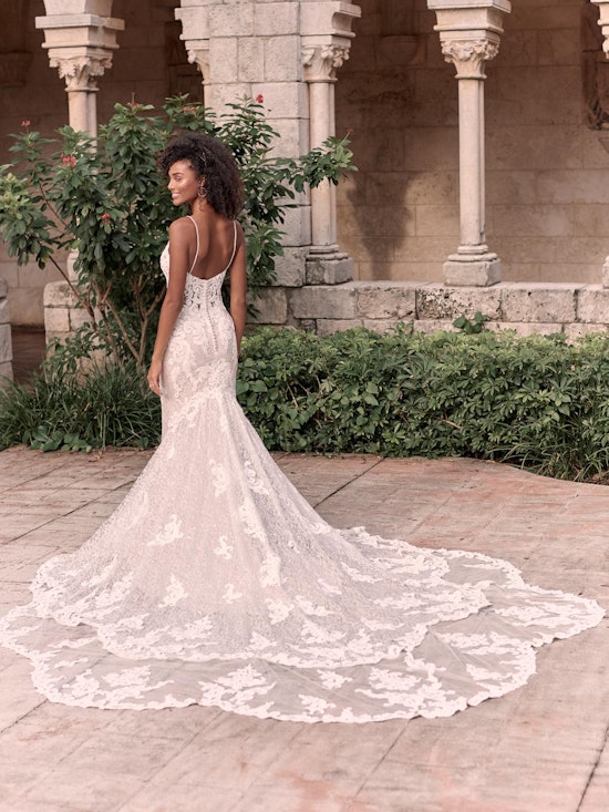 Maggie Sottero Tuscany-Royale Sparkly Lace Sheath Bridal Dress 21MS347 Alt7