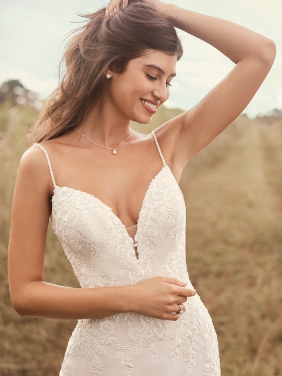 Rebecca Ingram Aubrey Simple Strapless Sheath Bridal Dress 21RN395 Alt8