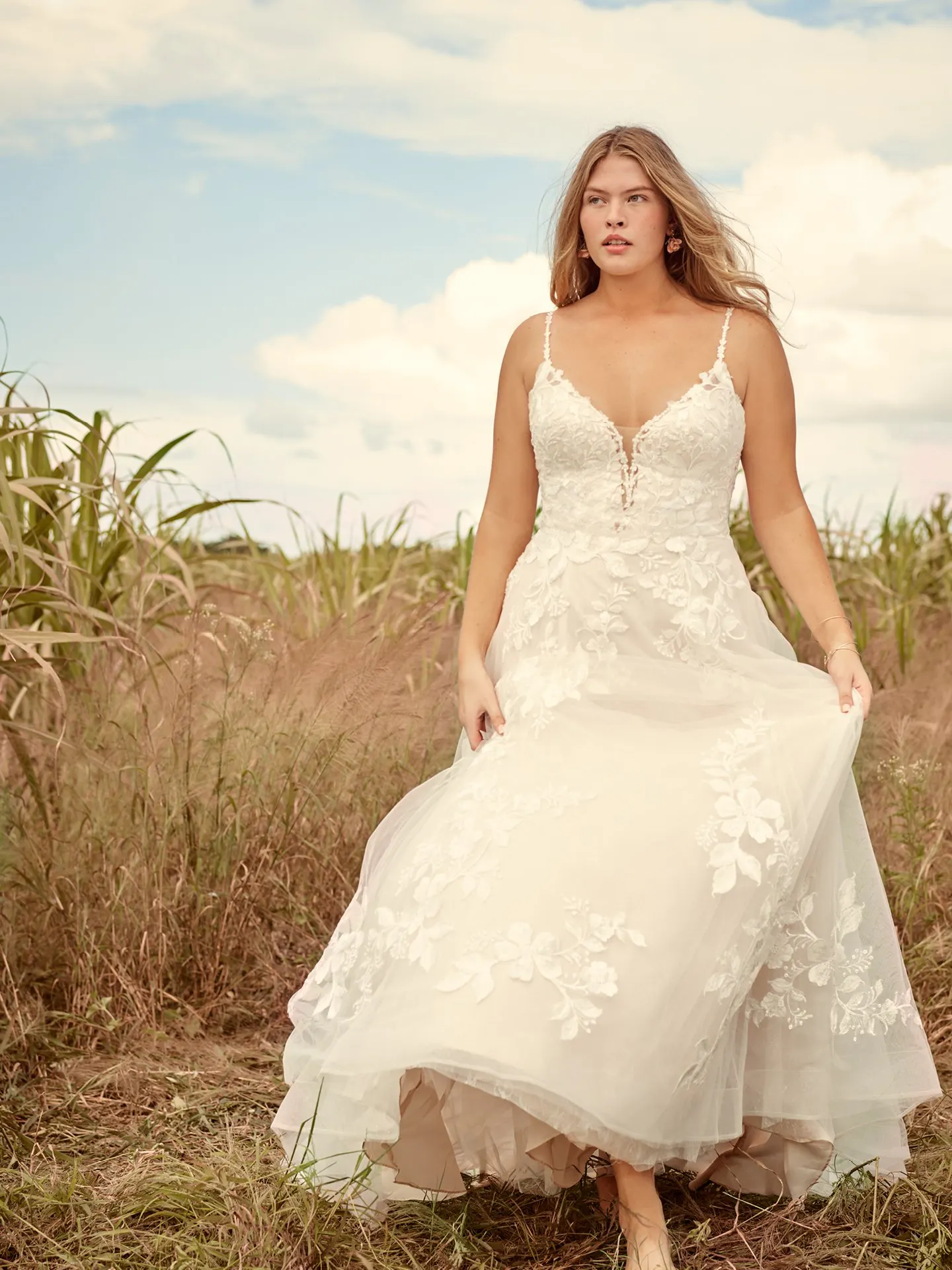 Rebecca Ingram Ellen Nature-Inspired Ball Gown Wedding Dress 21RC393 Alt1
