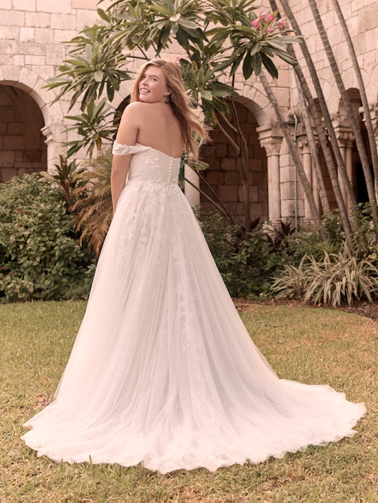 Rebecca Ingram Flora Criss-Cross Ruched Princess Wedding Gown 21RK362 Alt3