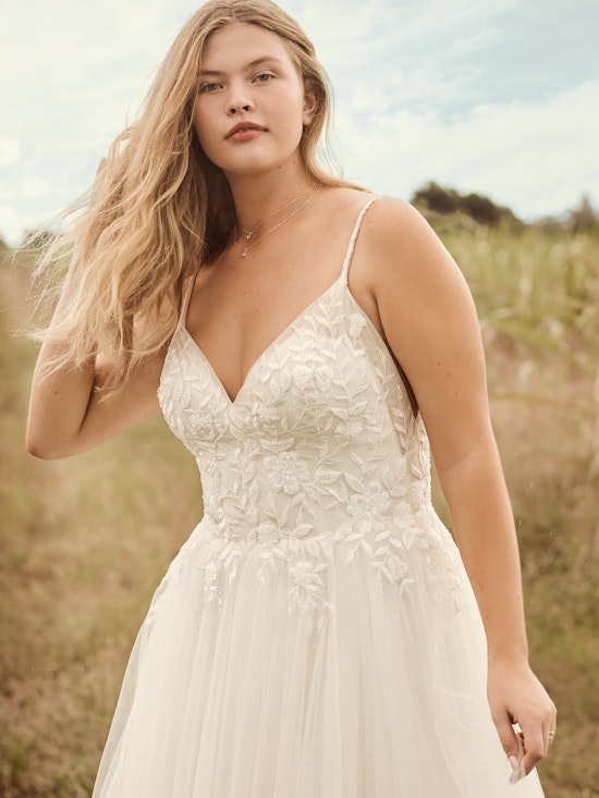 Rebecca Ingram Holly Simple Boho A-line Bridal Gown 21RK389 Alt2