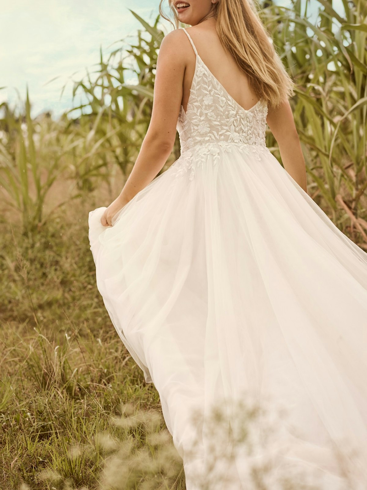 Rebecca Ingram Holly Simple Boho A-line Bridal Gown 21RK389 Main
