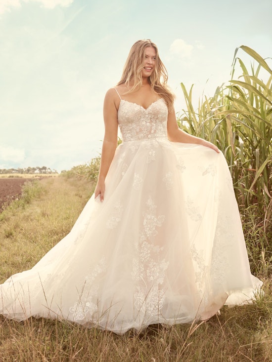 Rebecca Ingram Irene Floral Sweetheart A-line Wedding Dress 21RN398 Alt1