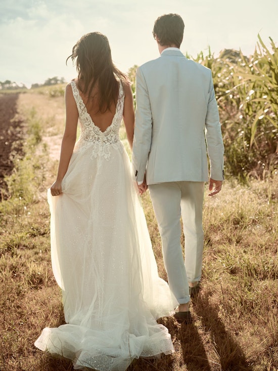 Rebecca Ingram Melissa Affordable Sparkly Ball Gown Wedding Dress 21RN388 Alt5