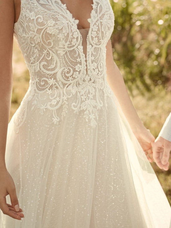 Rebecca Ingram Melissa Affordable Sparkly Ball Gown Wedding Dress 21RN388 Alt6