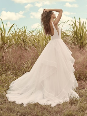 Rebecca Ingram Rosemary Minimalist Tiered Tulle Ball Gown Wedding Dress 21RW379 Main