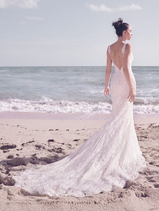 Sottero and Midgley Bellamy Vintage Bishop Sleeve Bridal Gown with Detachable Overskirt 21SW370 Alt5