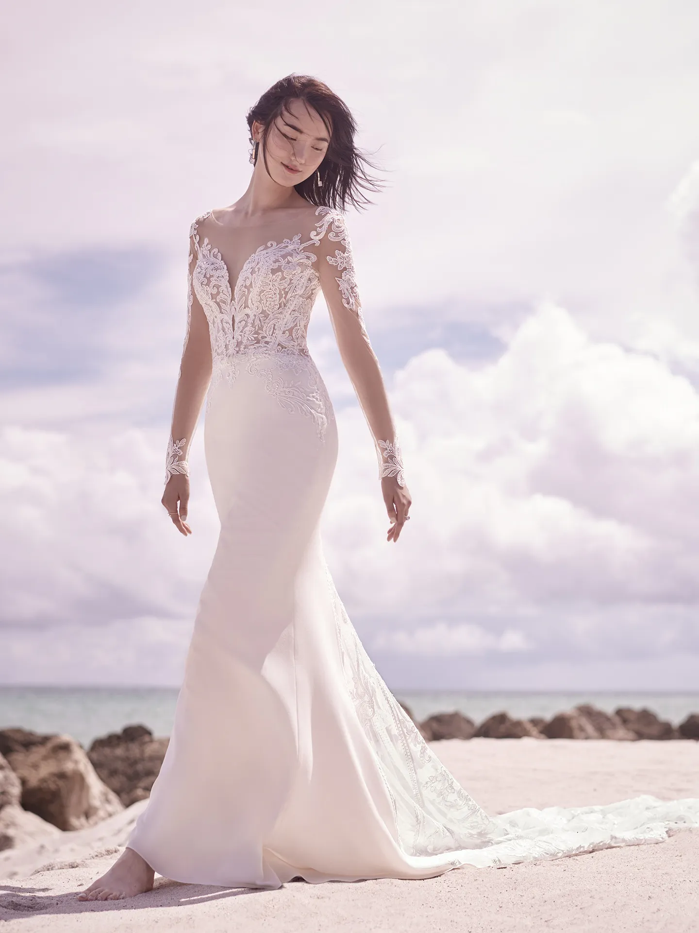 Sottero and Midgley Cambridge Dawn Elegant Sleeved Wedding Dress 21SW340 Alt4