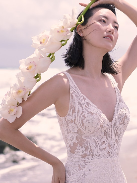 Sottero and Midgley Dean Sexy V-back Crepe Bridal Gown 21SW339 Alt1
