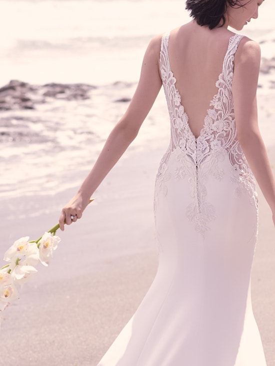Sottero and Midgley Dean Sexy V-back Crepe Bridal Gown 21SW339 Alt5