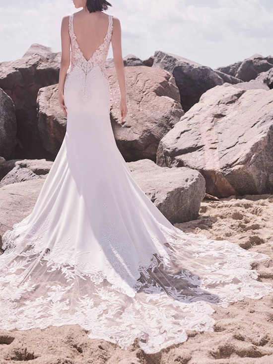 Sottero and Midgley Dean Sexy V-back Crepe Bridal Gown 21SW339 Alt6