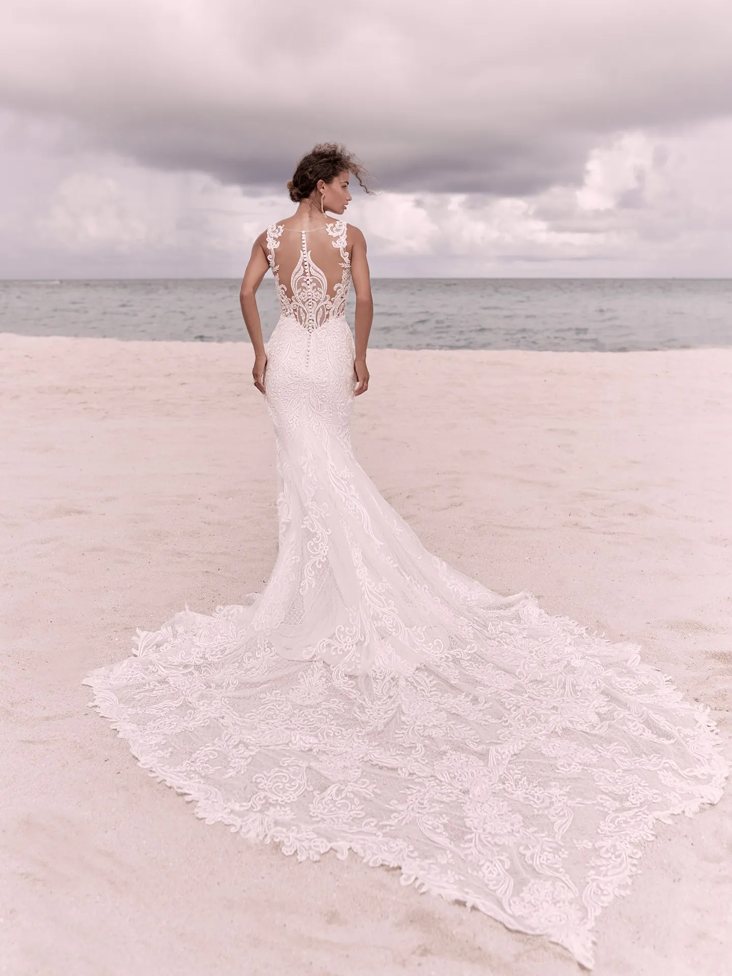 Sottero and Midgley Hamilton Elegant Lace Sheath Bridal Dress 21SS355 Alt2