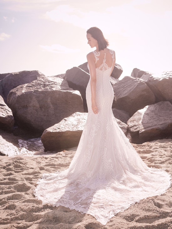 Sottero and Midgley Hamilton Lynette Elegant Plus-Size Sheath Wedding Dress 21SS355B Alt9