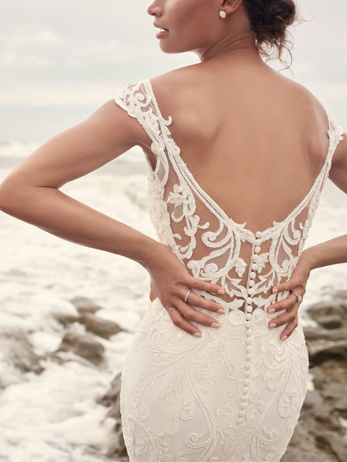 Sottero and Midgley Jada Sophisticated Sheath Wedding Dress with Detachable Overskirt 21SC405 Main