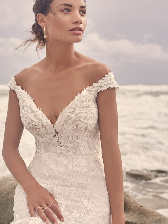 Sottero and Midgley Joss Romantic Cap-Sleeve Mermaid Wedding Dress 21SC376 Alt1