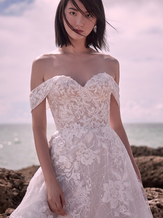 Sottero and Midgley Parker Strapless Boho Princess Wedding Dress 21SS419 Alt2