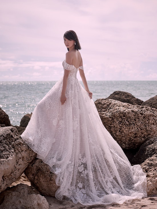 Sottero and Midgley Parker Strapless Boho Princess Wedding Dress 21SS419 Alt3