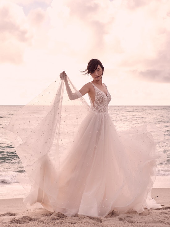 Sottero and Midgley Pierce Princess Pearl Tulle A-line Wedding Dress  21SV396 Alt1