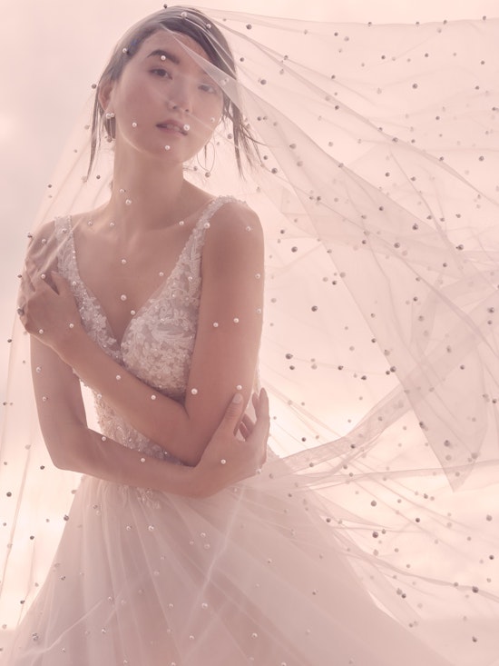 Sottero and Midgley Pierce Princess Pearl Tulle A-line Wedding Dress  21SV396 Alt4