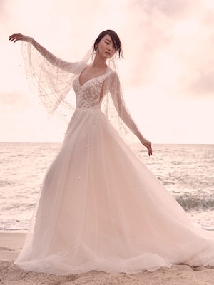 Sottero and Midgley Pierce Princess Pearl Tulle A-line Wedding Dress  21SV396 Alt5