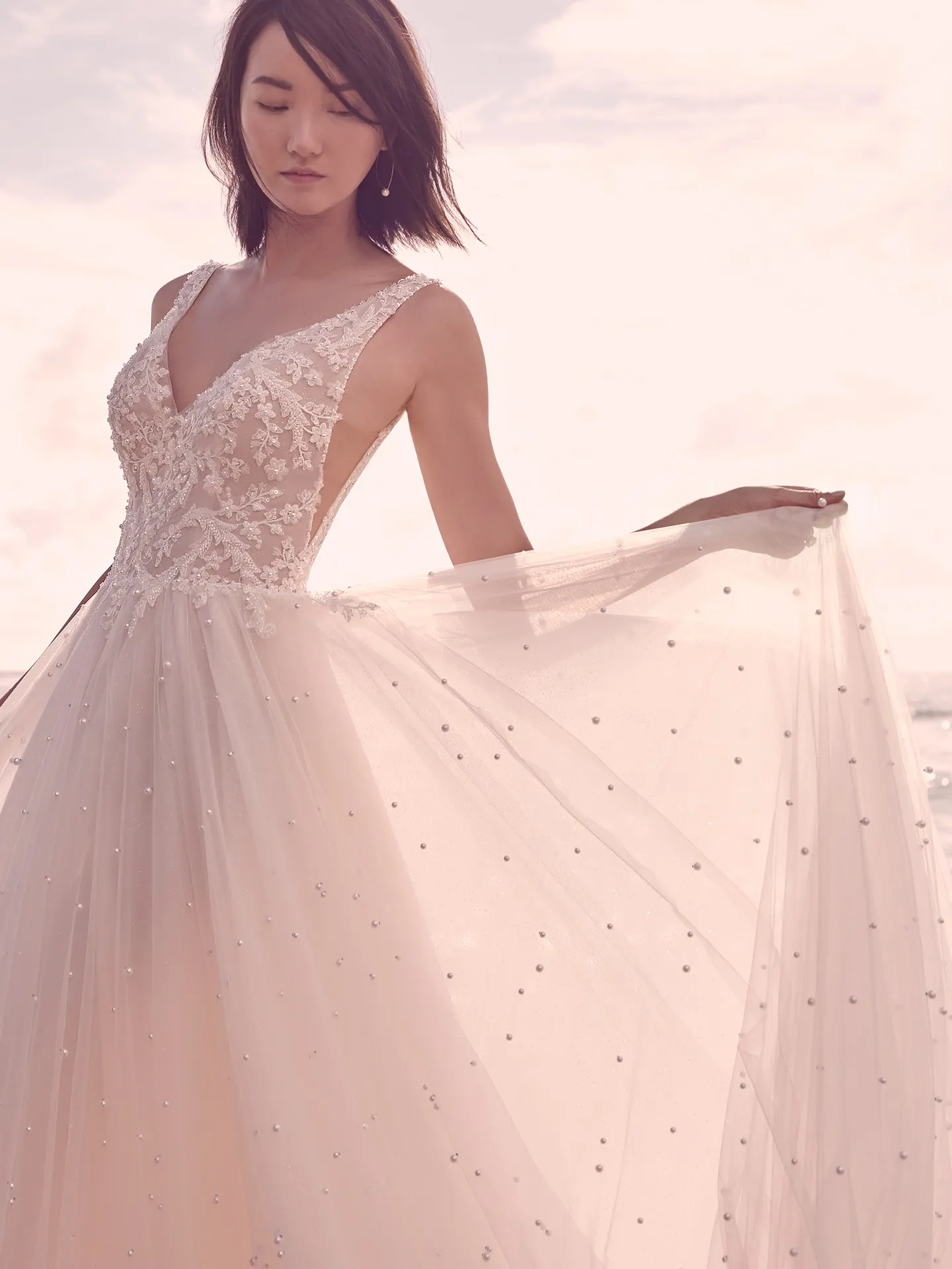 Sottero and Midgley Pierce Princess Pearl Tulle A-line Wedding Dress 21SV396 Alt6
