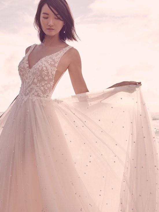 Sottero and Midgley Pierce Princess Pearl Tulle A-line Wedding Dress 21SV396 Alt6