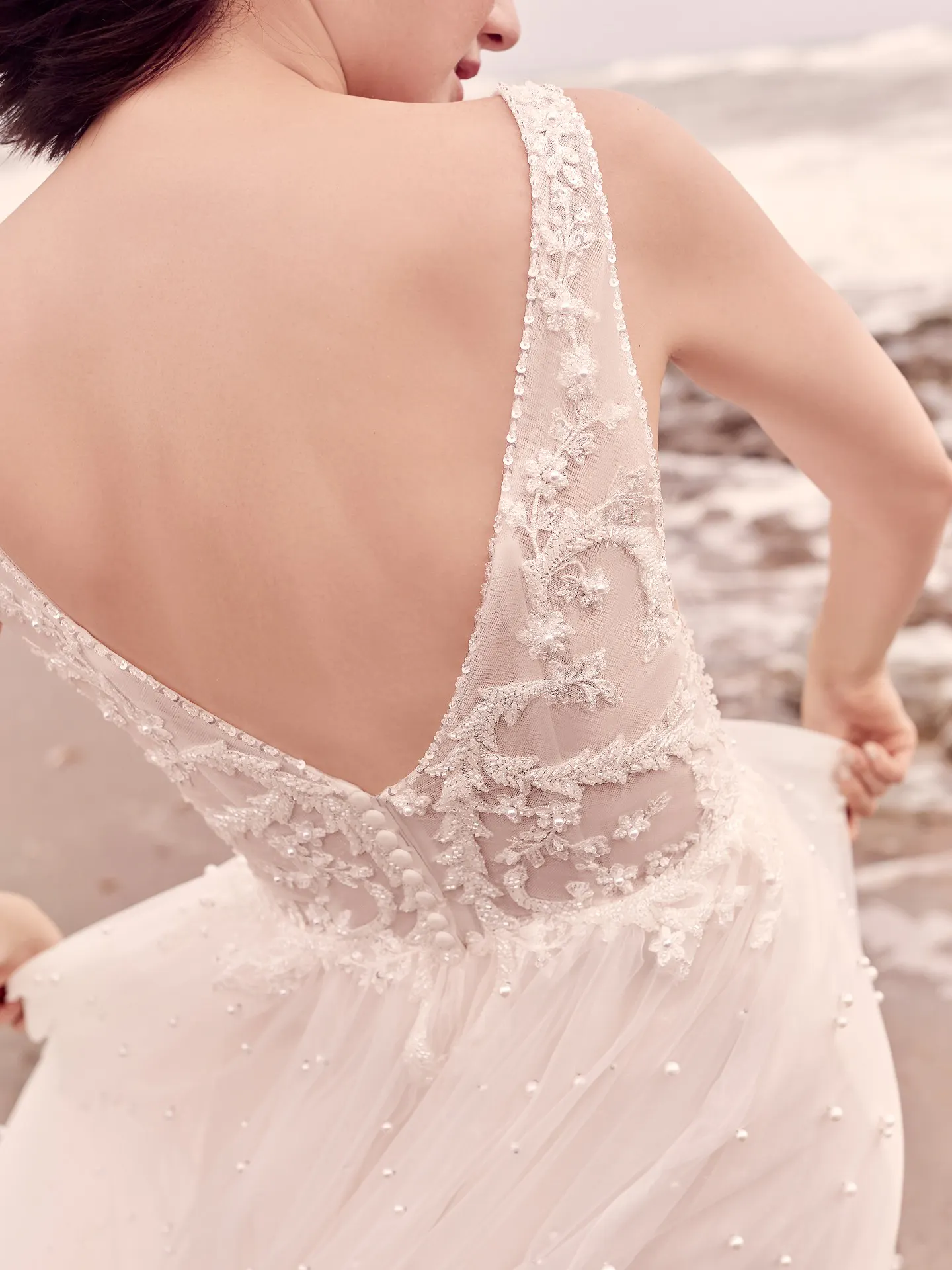 Sottero and Midgley Pierce Princess Pearl Tulle A-line Wedding Dress 21SV396 Alt7
